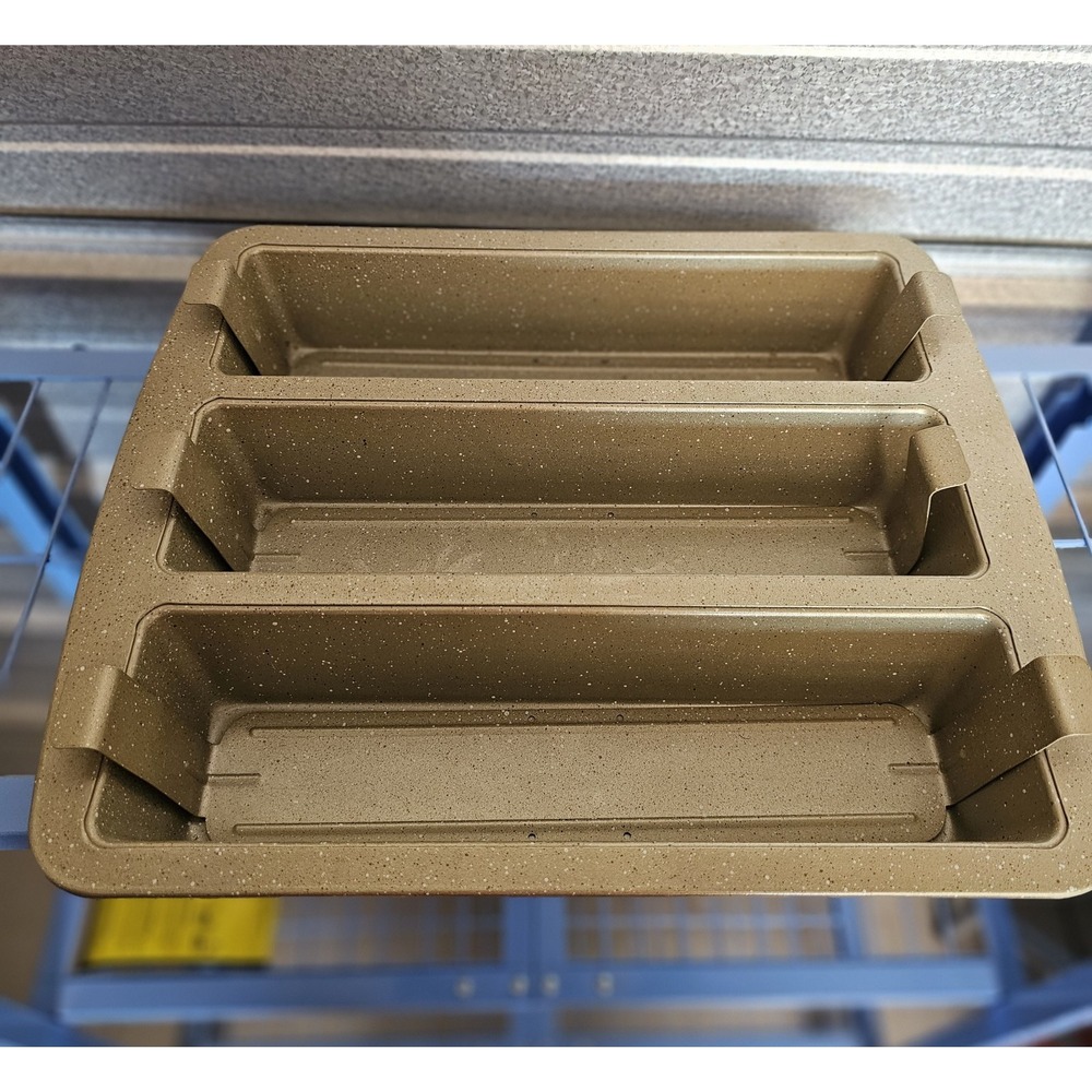 Curtis Stone Dura-Bake Non-stick Trio Loaf Pan With Inserts NWOB